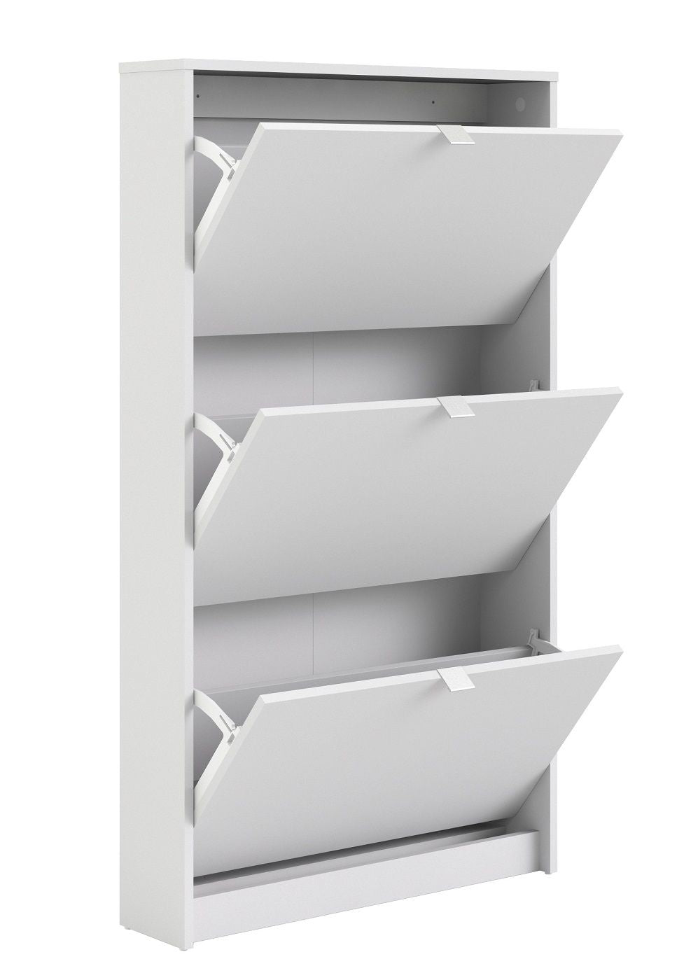 Shoes Shoe Cabinet 3 folding doors with 1 compartment - White