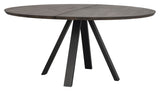 Carradale Dining Table, Ø150, Brown oak/V-bone