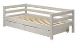 Classic Single Bed w. drawers 90x200, White