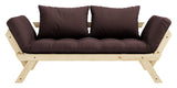 Bebop Sofabed, Pine/Brown