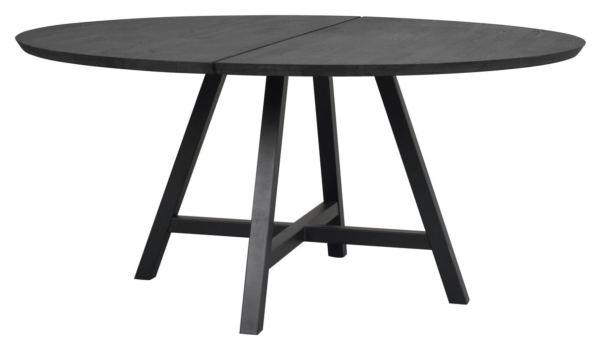 Carradale Dining table, Ø150, Black ash/A-bone