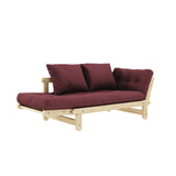 Beat, sofa bed, bordeux/nature