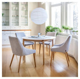 Woodman Barbara Dining Table - White/Nature, Ø100