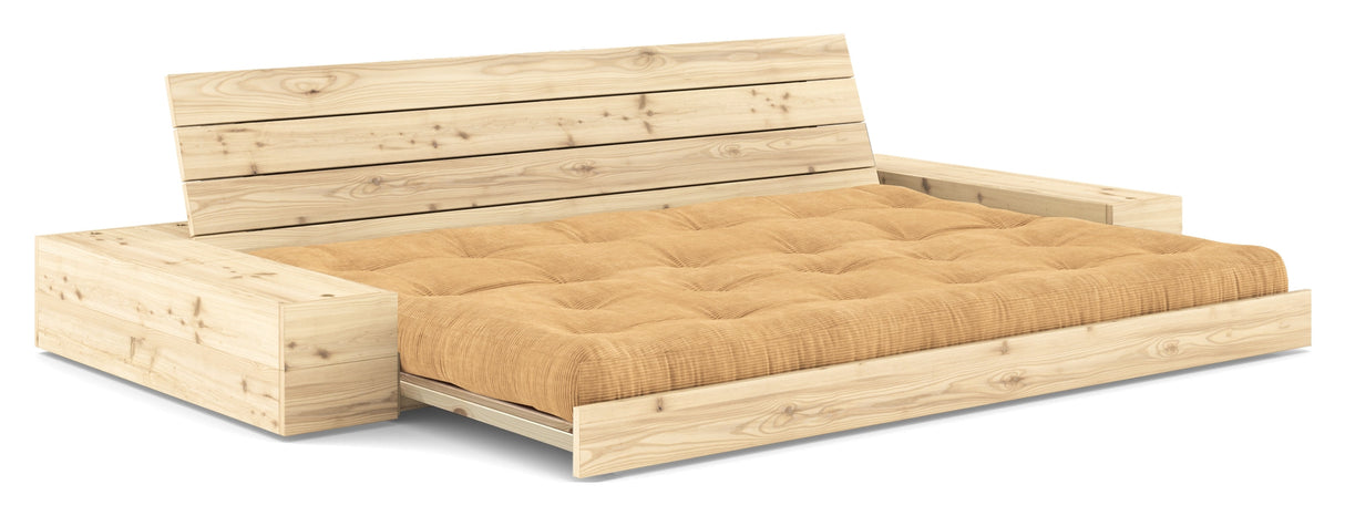 Base Sofa bed with Sideboxes, Fudge Brown/nature