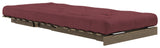 Roots 90 Sofa bed, Brown lacquered pine, Bordeaux