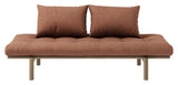 Pace Daybed Sofa bed, Brown lacquered pine, Clay Brown