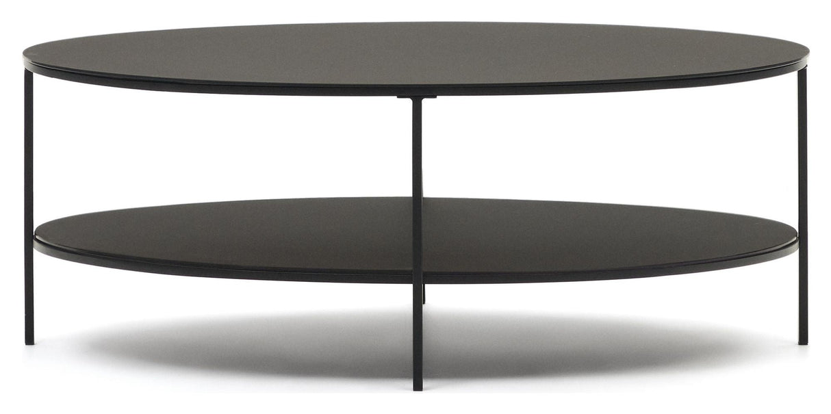 Fideia Coffee Table, Black, Ø110