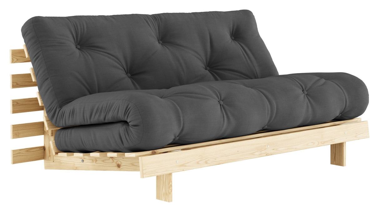 Roots 160 Sofa Bed, Pine/Dark Gray,