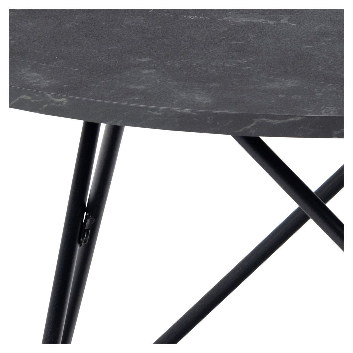 Wyre, coffee table Ø80 - black