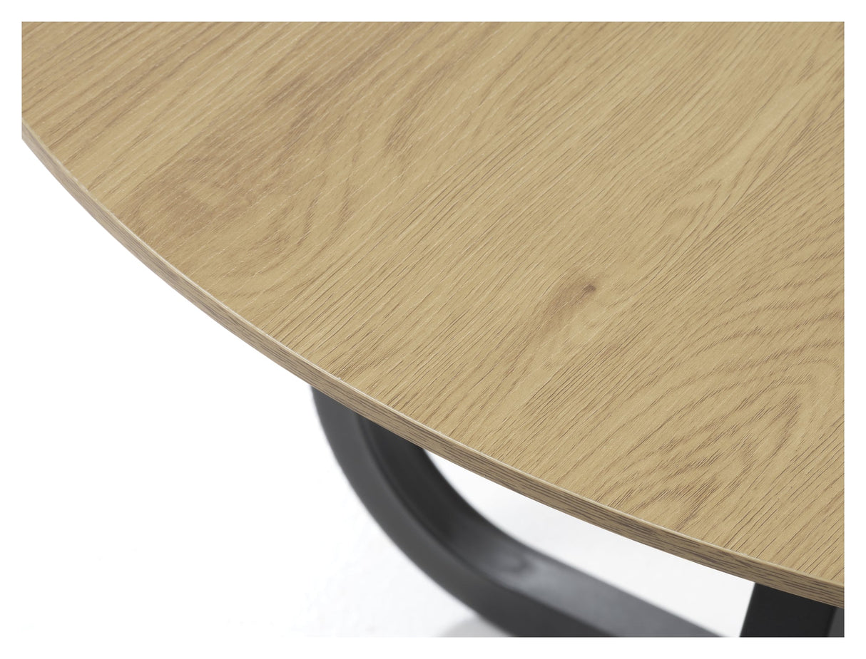 Cesura, coffee table ø120 cm - black/oak