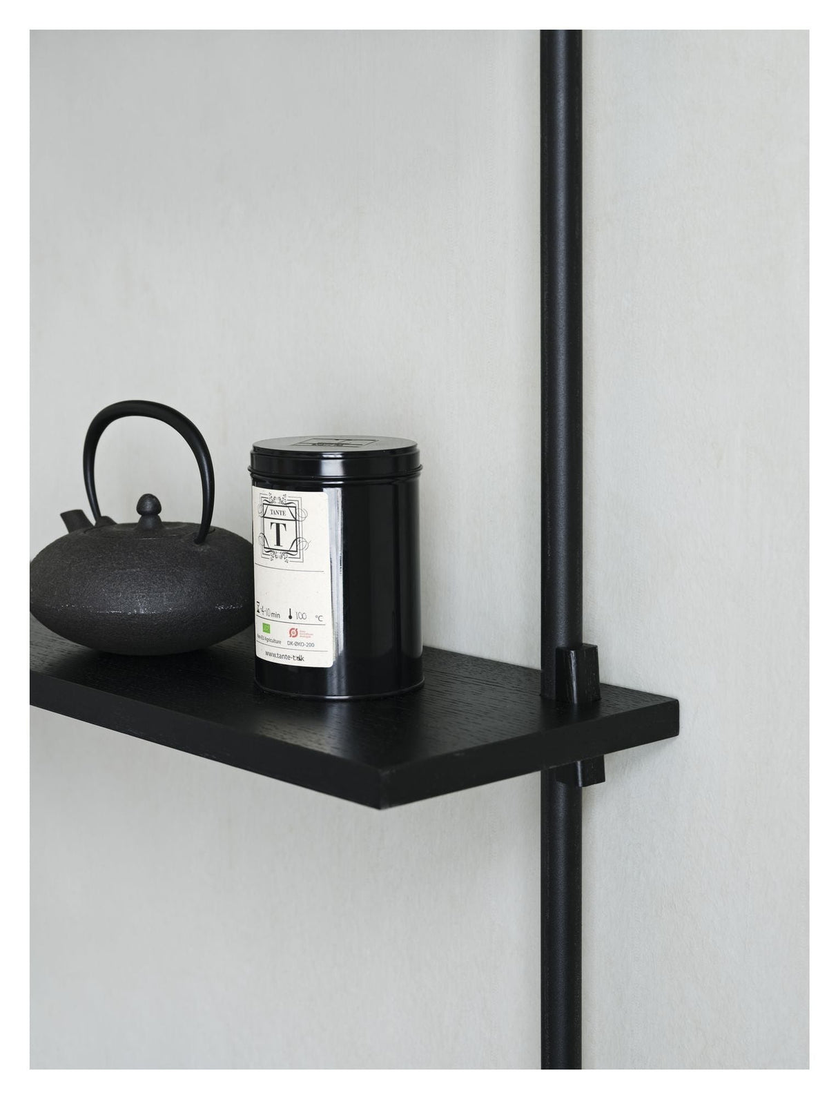 Wall Shelving, 1 bay, 3 shelves, H:65, Black/black