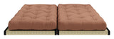 Chico Futon Sofa w. Tatami mats, clay brown