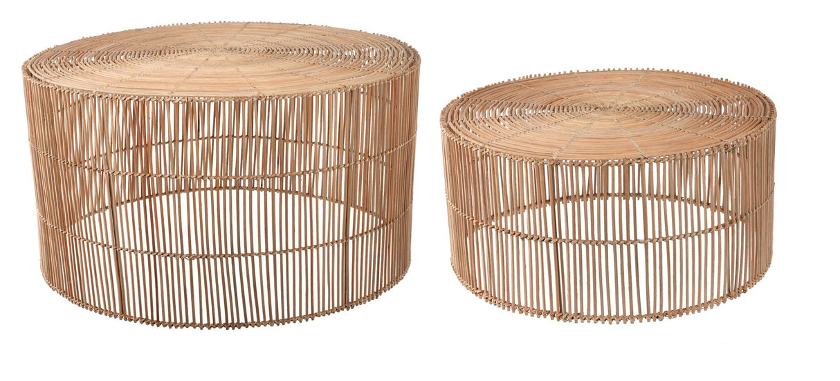 Elmima Coffee Tables, Ø66/Ø55, Rattan