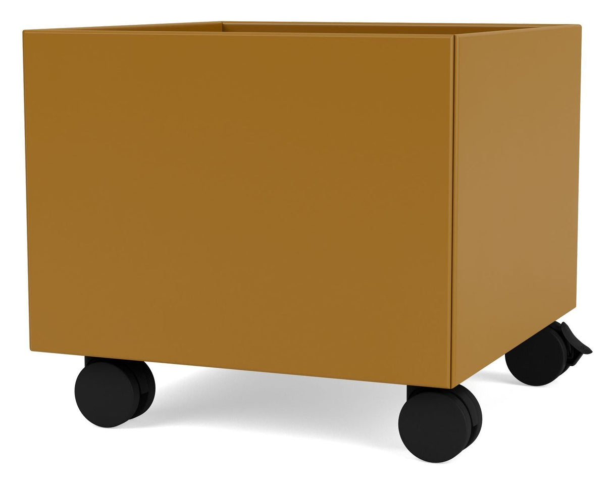 Mini Storage box with wheels, Amber