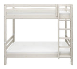 Classic Bunk Bed with Straight Ladder 90x200, White