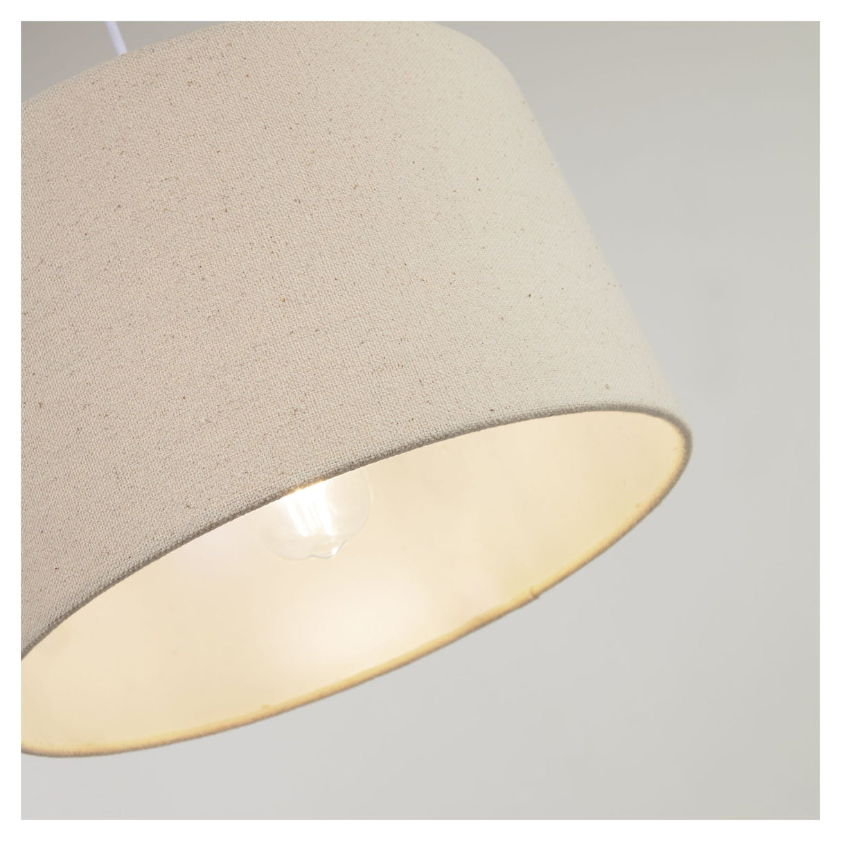 Nazli linen Lamp shade, Ø50, Beige finish