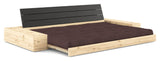 Base Sofa bed with Sideboxes, Brown/black