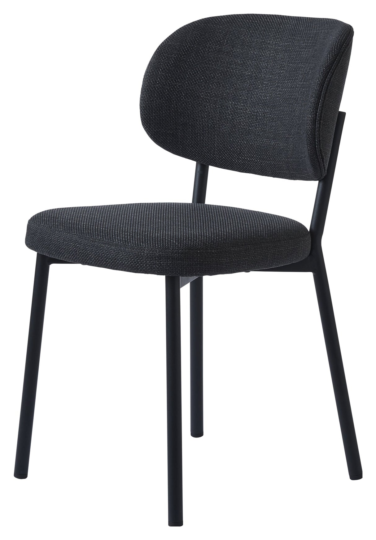 Fowler, dining chair - gray/black