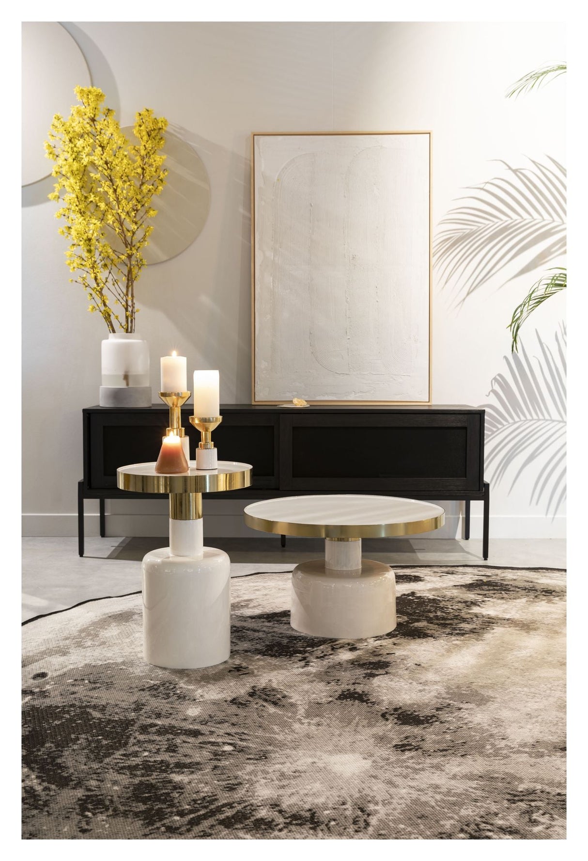 Zuiver Glam Coffee Table, Ø60, White