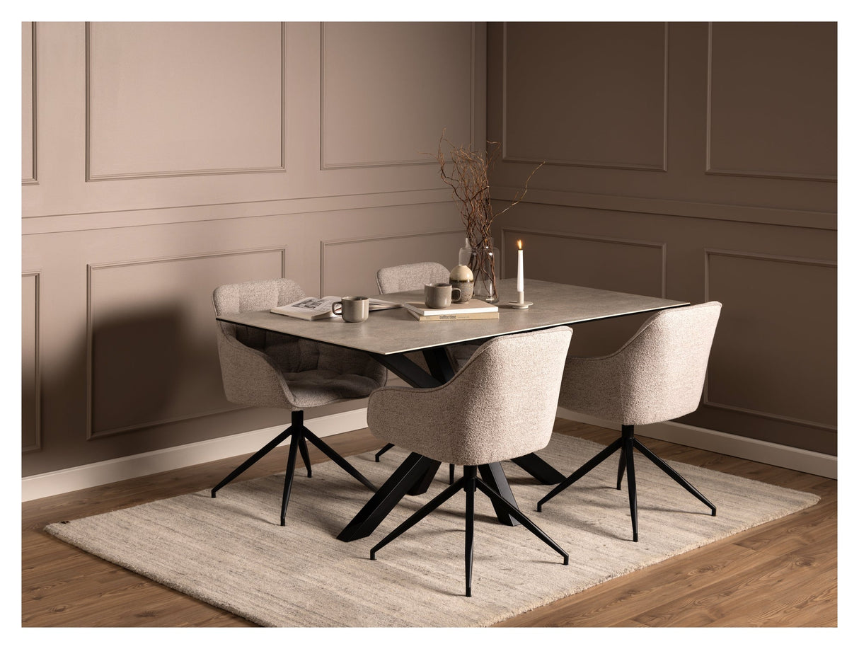 Heaven, dining table 160cm - gray