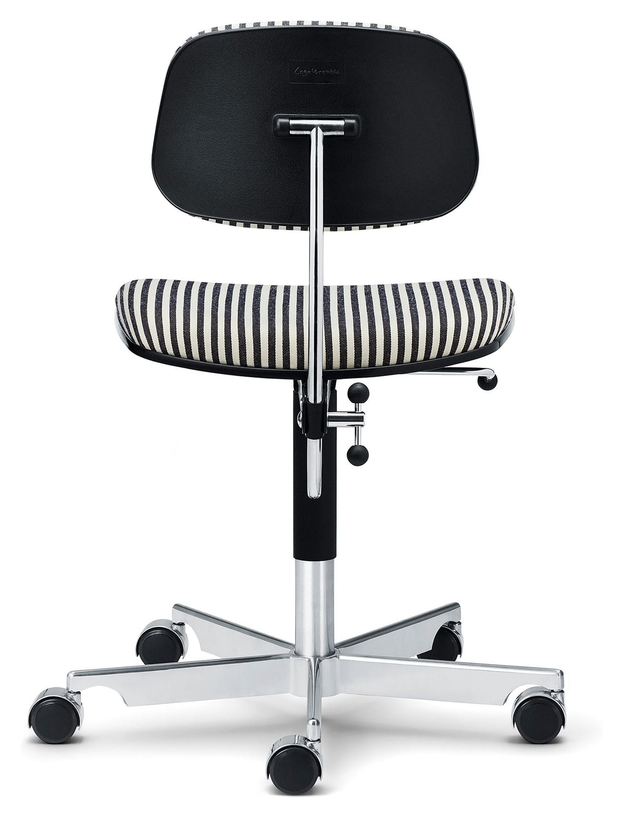 KEVI 2534u, Office chair - Striped/Polished chrome/black