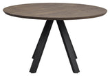 Carradale, dining table Ø130 - brown/oak