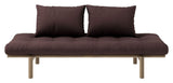 Pace Daybed Sofa bed, Brown lacquered pine, Brown