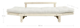 Beat Sofa bed, White lacquered, Pine/Linen