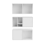 Mini Shelving module with shelves, New White