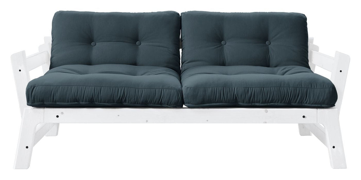 Step Sofa bed, Petroleum Blue/White