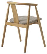 Relate, dining chair w/armrests - nature/latte