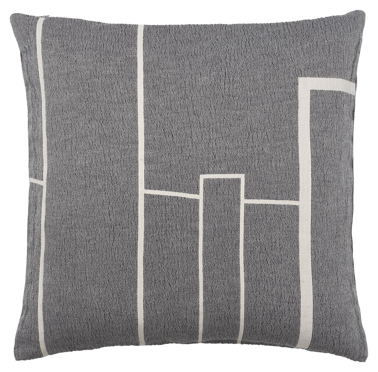 Architecture cushion 60x60, black melange/off-white