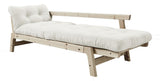 Step Sofa bed, 200, Pine/Off-white