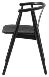 Relate, dining chair w/armrests - black