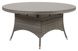 Volta, Garden table, Ø150, Gray Merge/glass top