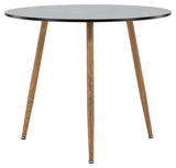 Polar Dining Table, Ø90, Dark oak look