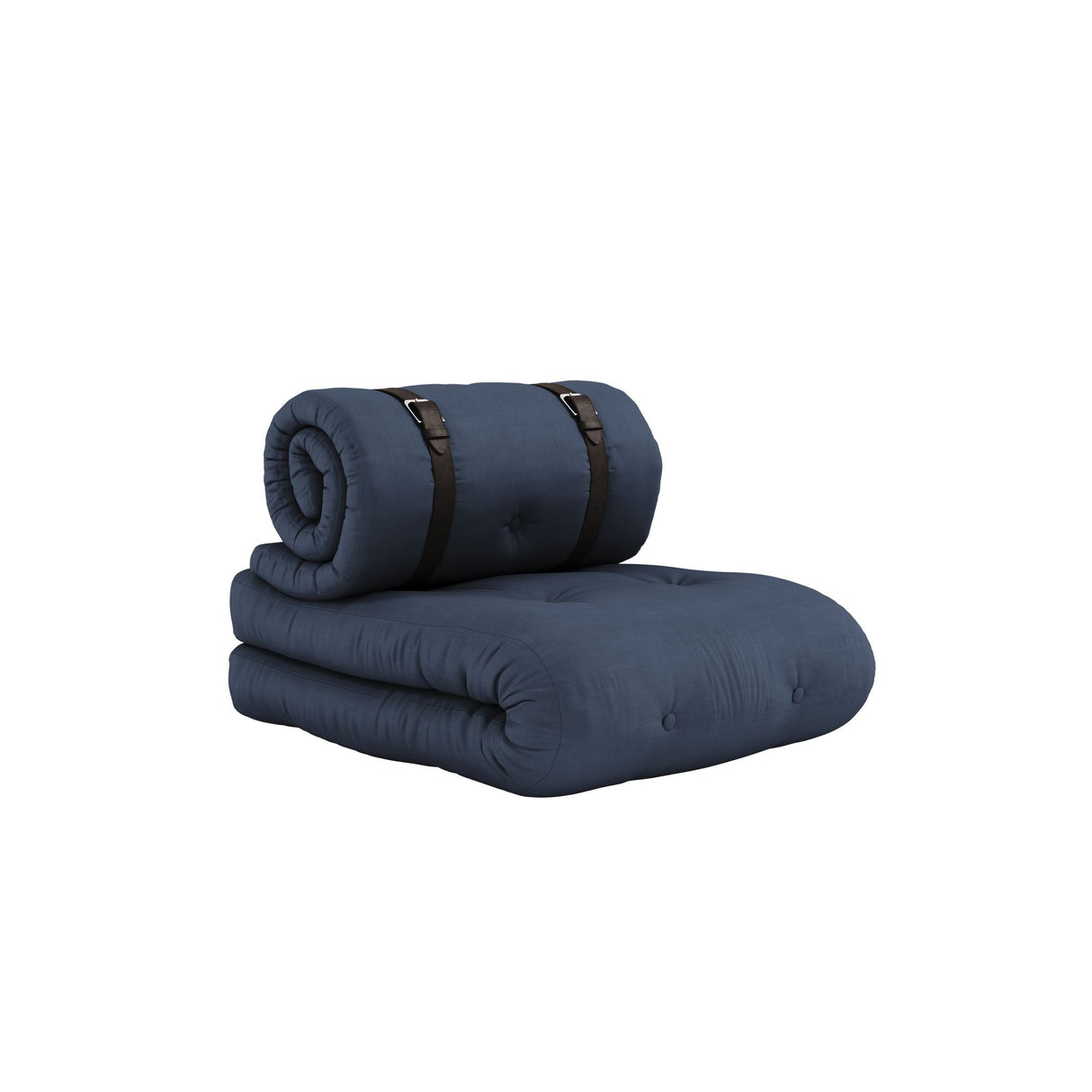 Buckle-Up Futon Chair, Navy Petroleum Blue