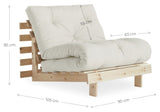 Roots 90 Sofa bed, Mocca/Nature