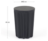 Vilandra Lounge Table, Ø32, Black Concrete