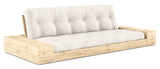 Base Sofa bed with Sideboxes -Natural/oak