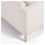 Mihaela 3-pers. Sofa with left-facing chaise longue, White fleece