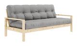 Knob Sofa bed, Lacquered pine, Gray