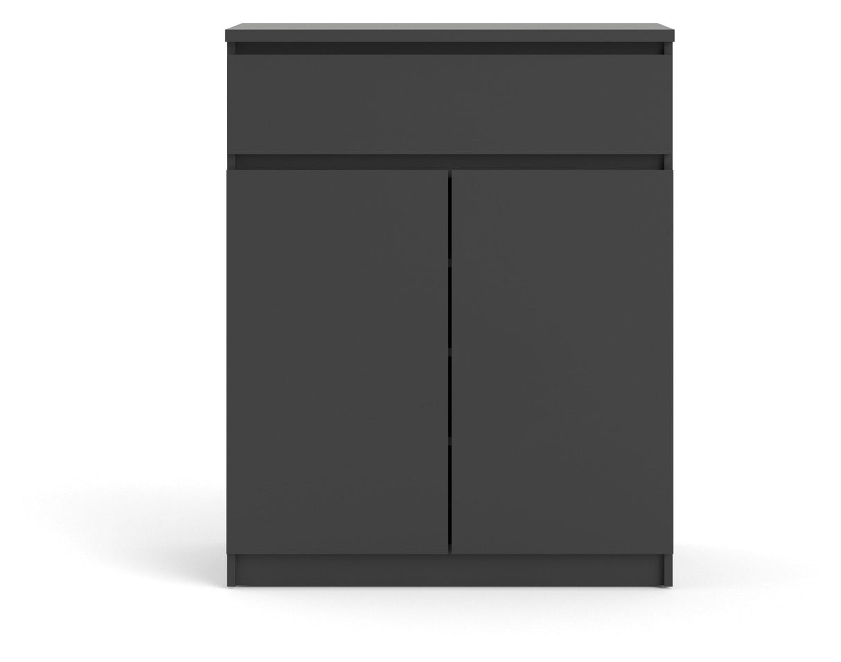 Naia Sideboard w/2 doors - Matte black foil