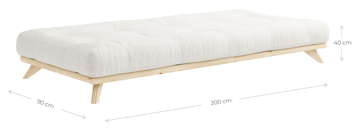 Karup Design Senza Bed frame Clear lacquer, 90x200