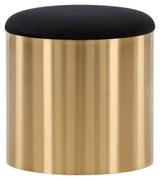 Puff Pouf Ø45 - Black/brass