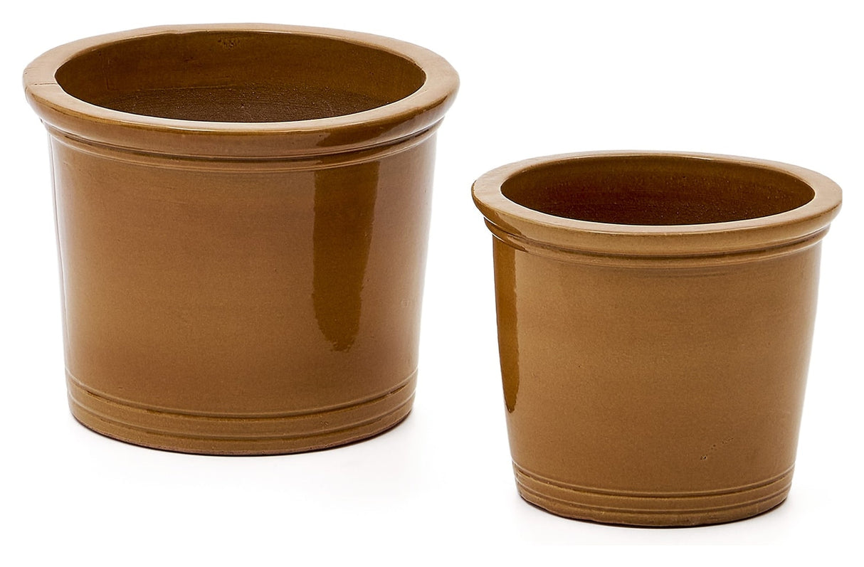 Presili, plant boxes set of 2 - mustard