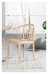 Lindeberg Dining chair with braided seat, White oak