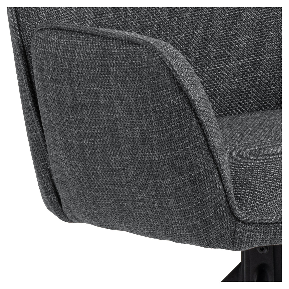 Glenda, dining chair w/armrests - dark gray