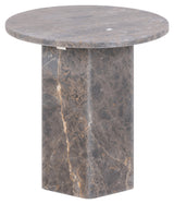 Naxos, side table Ø50 - Marron brown