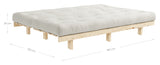 Lean Sofa bed, Pine/Beige